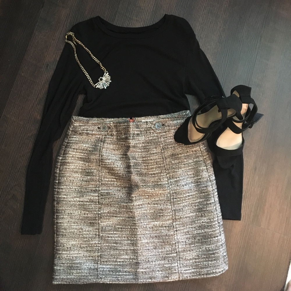💛loft tweed skirt💛 size 4p